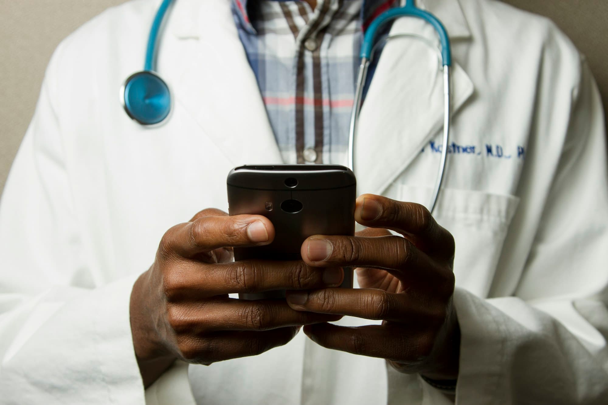 Public health professional working in a clinical setting